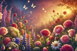 dreaming on a blooming garden
