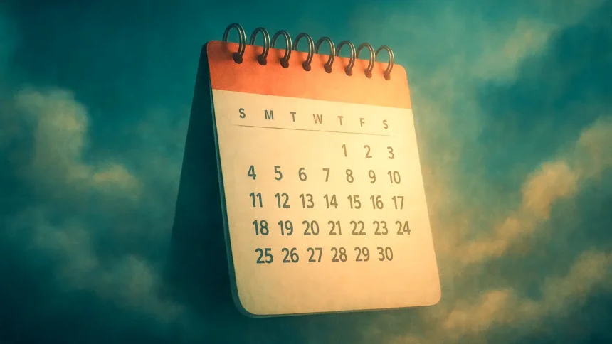 Dreaming about a calendar