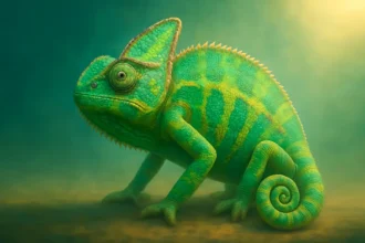 Dreaming about a chameleon