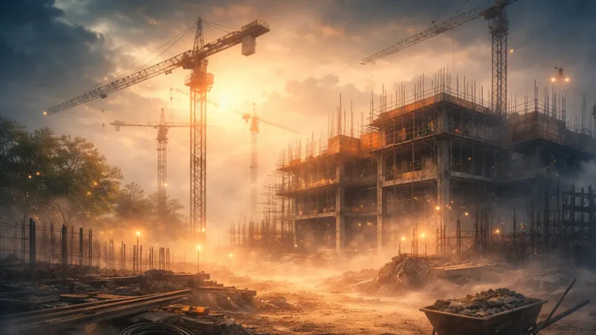 Dreaming about construction site