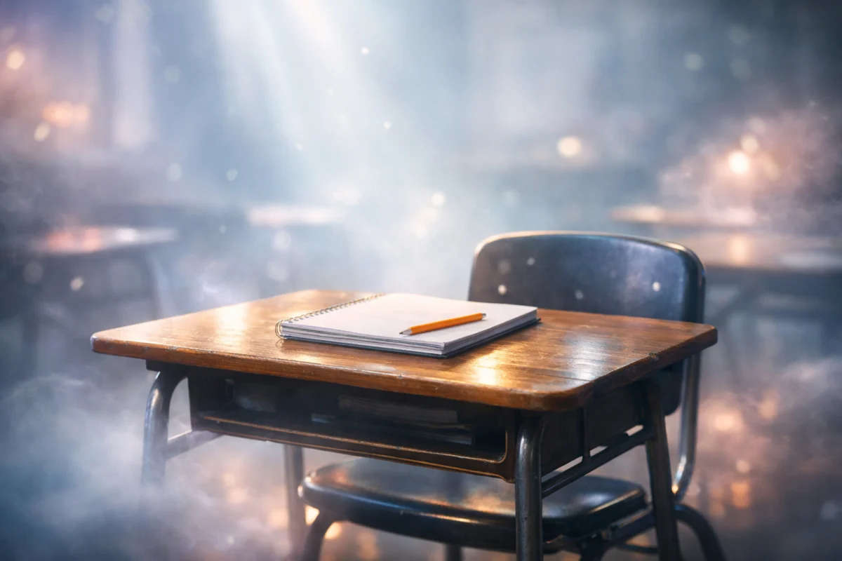 Dreaming about classroom desk