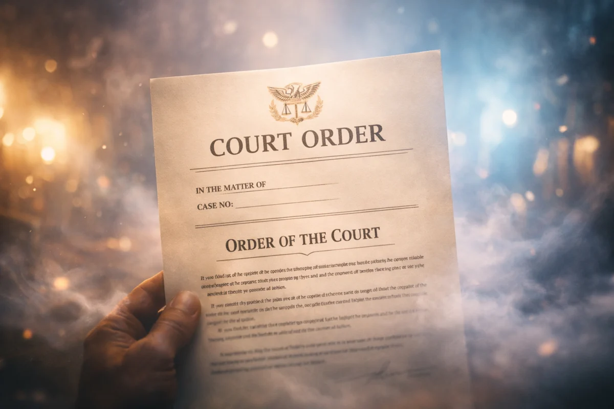 Dreaming about court order