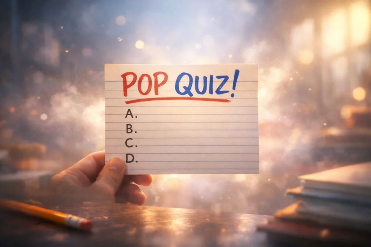 Dreaming about pop quiz